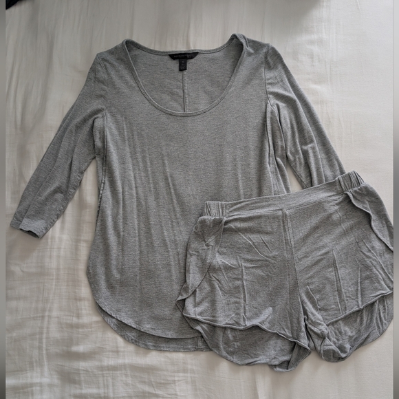 Banana Republic Other - Banana Republic Soft Cozy Pajama Set – Gray Minimalist Lounge Set